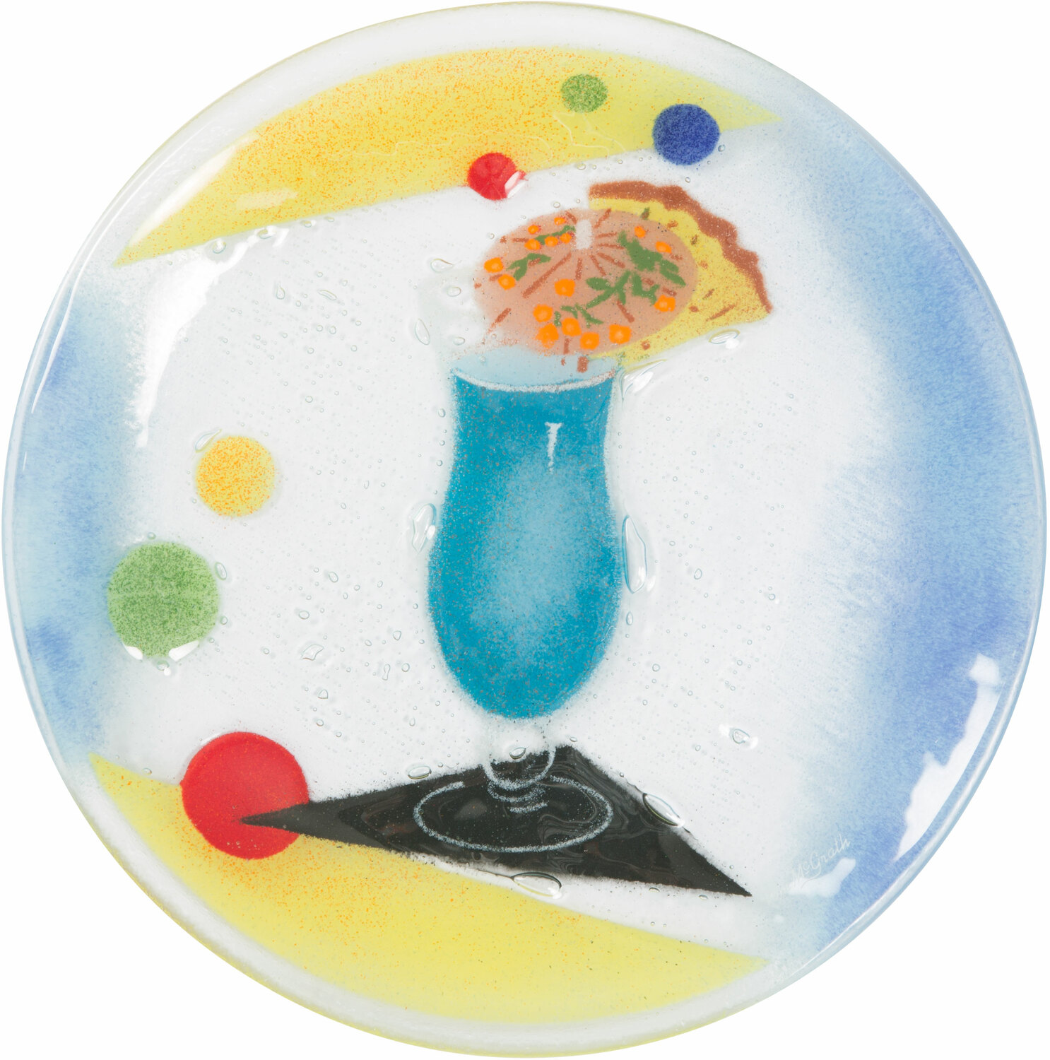 Cocktails by Fusion Art Glass - Cocktails - Hurricane 8" Round Plate
