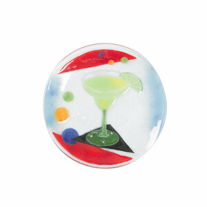 Cocktails by Fusion Art Glass - Margarita 8" Round Plate