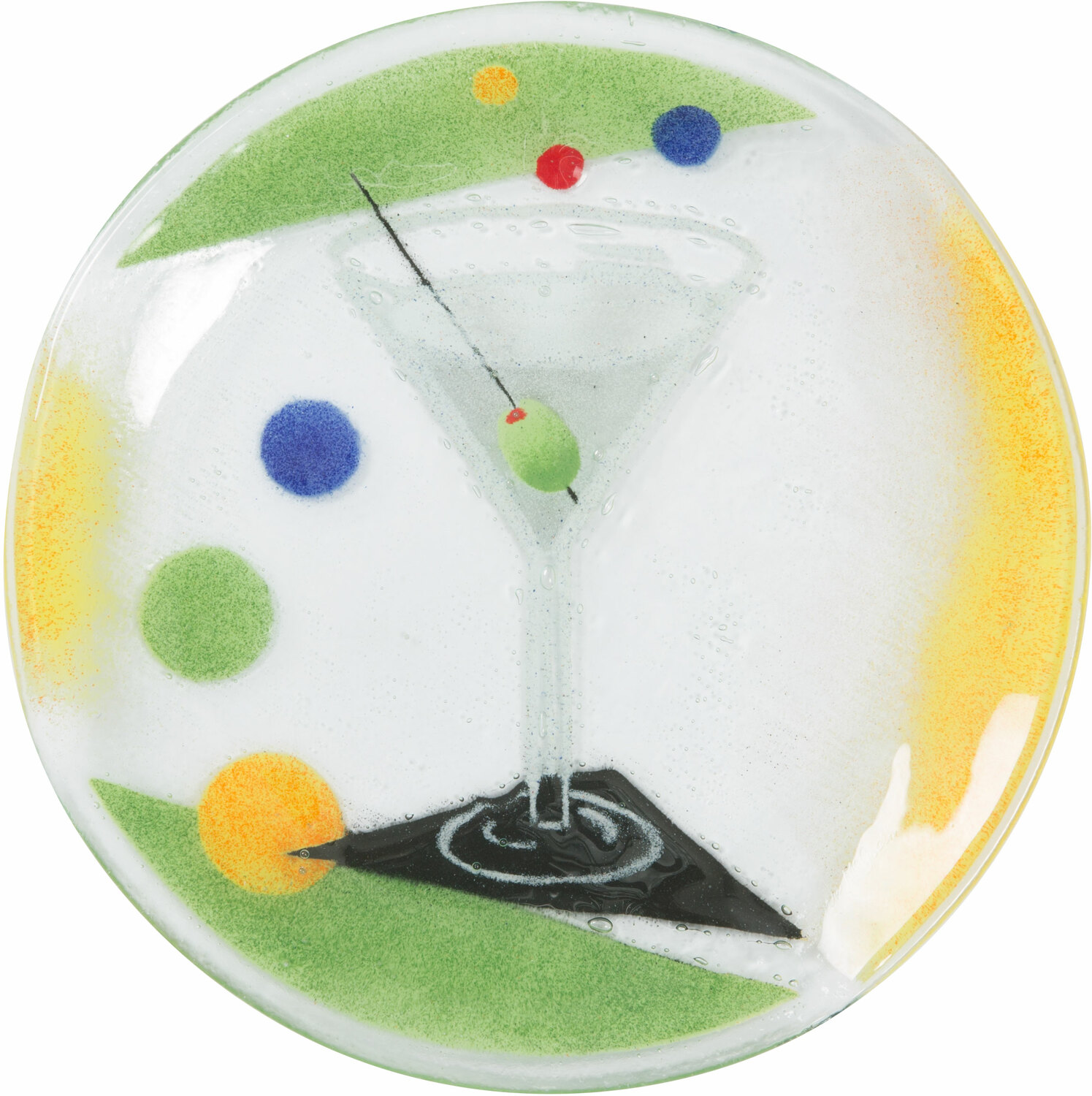 Cocktails by Fusion Art Glass - Cocktails - Martini 8" Round Plate