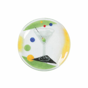 Cocktails by Fusion Art Glass - Martini 8" Round Plate