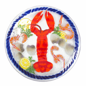 Lobster Feast by Fusion Art Glass - 14" Round Plate