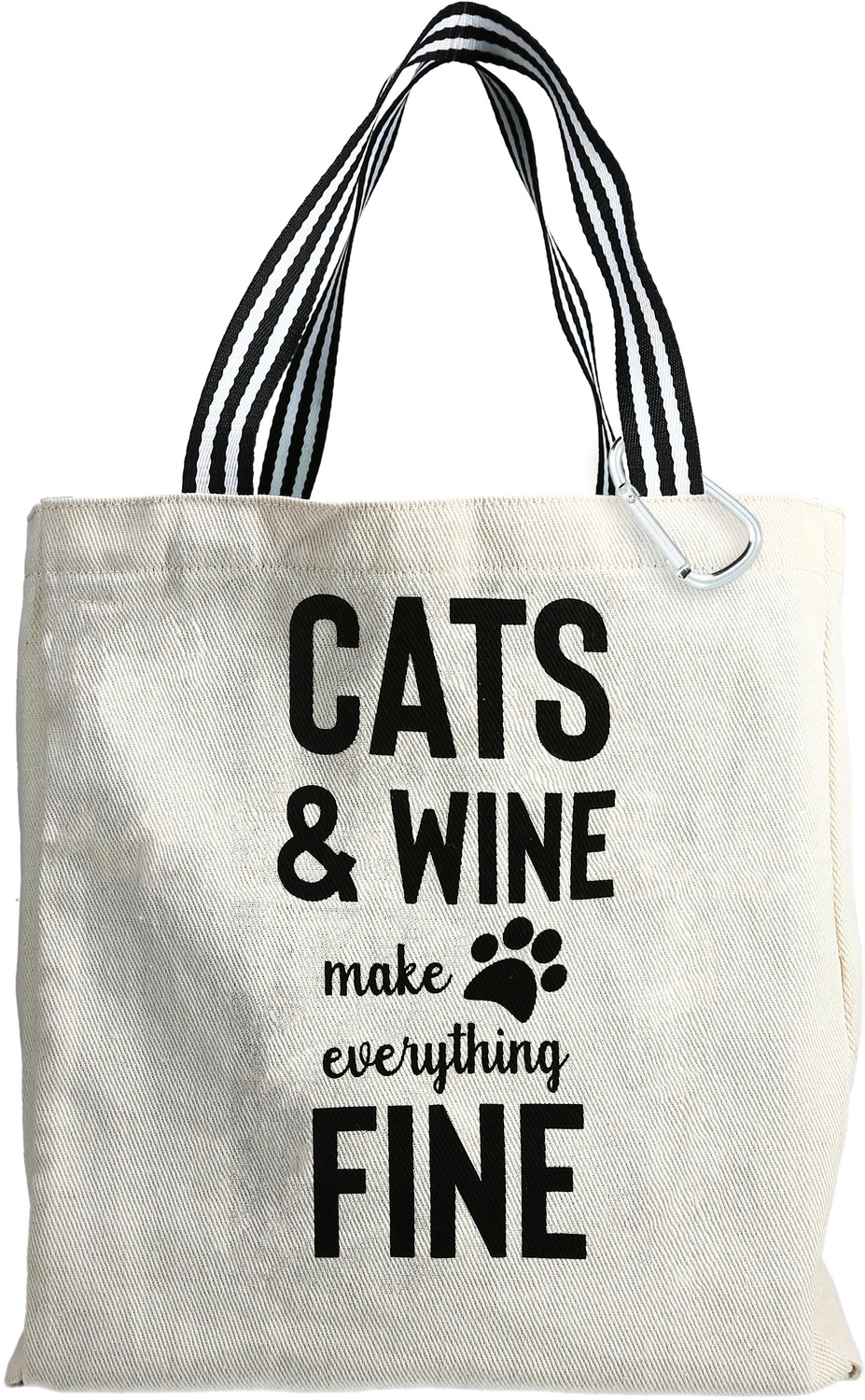 Cats & Wine by Check Me Out - Cats & Wine - 100% Cotton Twill Gift Bag