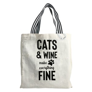 Cats & Wine by Check Me Out - 100% Cotton Twill Gift Bag