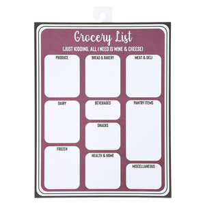 Grocery List by Check Me Out - 8" x 10.25" Magnetic Notepad