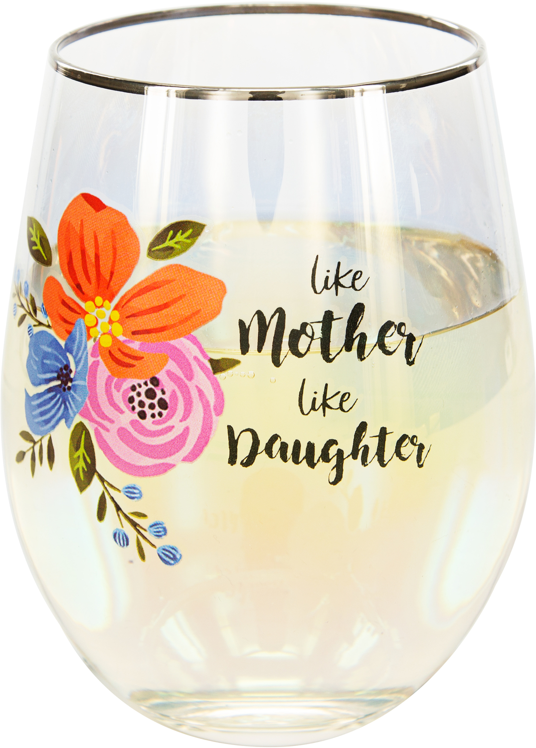 Mother Daughter by Bunches of Love - Mother Daughter - 18 oz Stemless Wine Glass