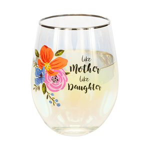 Mother Daughter by Bunches of Love - 18 oz Stemless Wine Glass