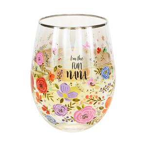 Nana by Bunches of Love - 18 oz Stemless Wine Glass