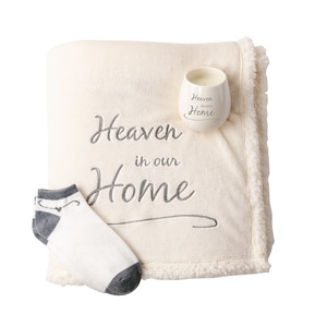 Heaven by Warm and Fuzzy - 42" x 50" Sherpa Lined, Royal Plush Blanket Gift Set