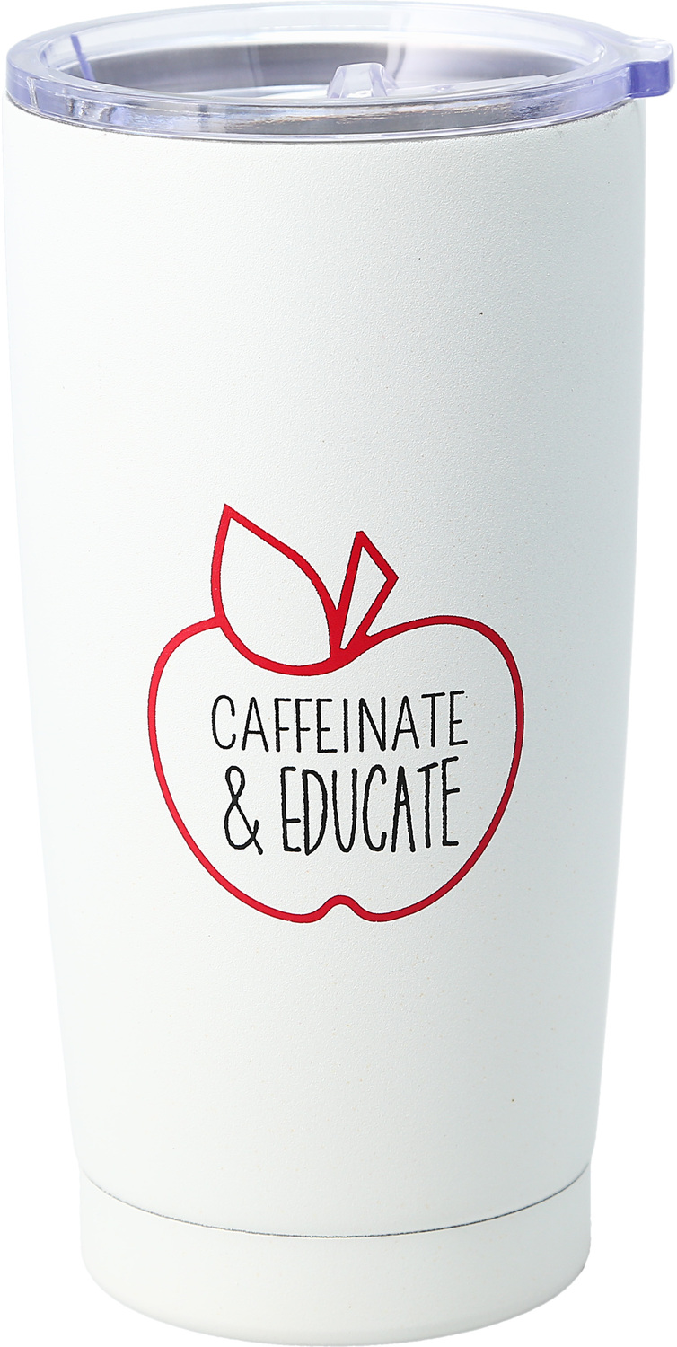 Caffeinate & Educate by Teachable Moments - Caffeinate & Educate - 20 oz. Stainless Steel Travel Tumbler