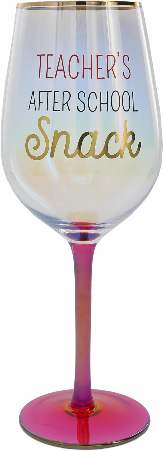 After School Snack by Teachable Moments - After School Snack - 16 oz Wine Glass