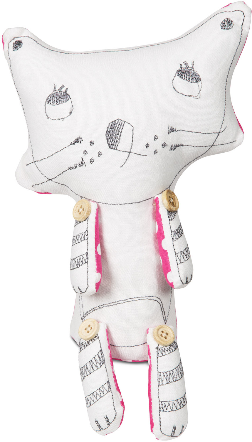 Chloe the Cat by Stitched & Stuffed - Chloe the Cat - 11" Cat Stuffed Animal/Door Stopper