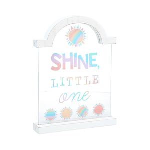Shine Little One by Sunshine & Rainbows - 8" Self Standing Plaque