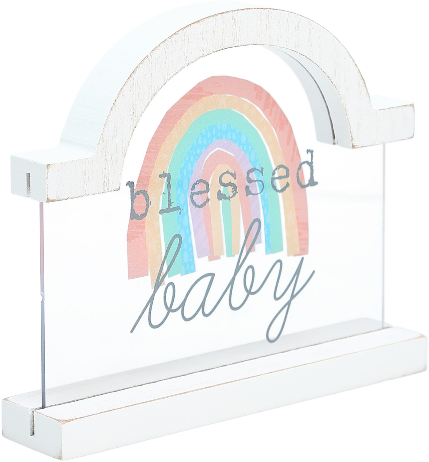 Blessed Baby by Sunshine & Rainbows - Blessed Baby - 5" Self-Standing Plaque