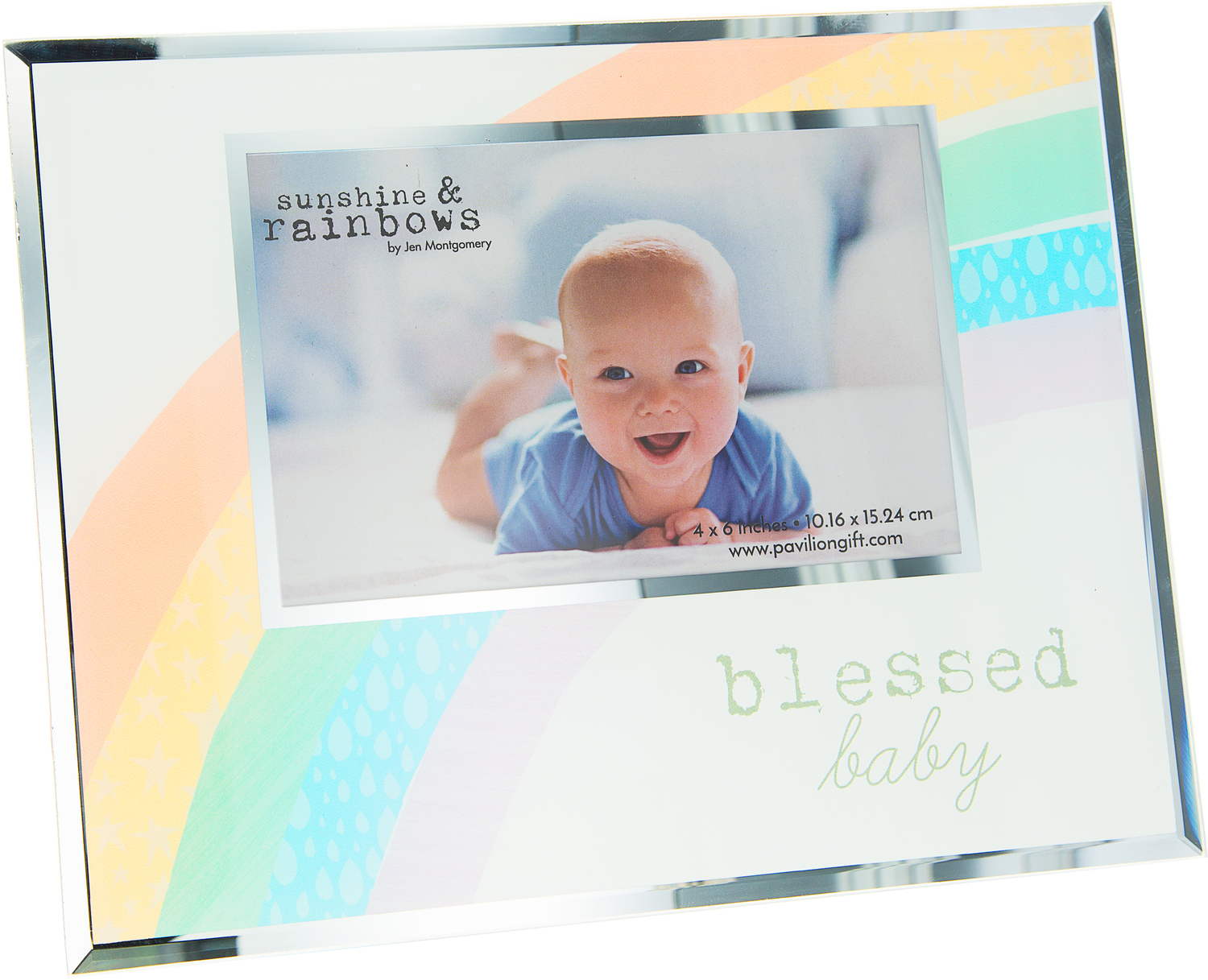Blessed Baby by Sunshine & Rainbows - Blessed Baby - 9.25" x 7.25" Frame (Holds 6" x 4" Photo)