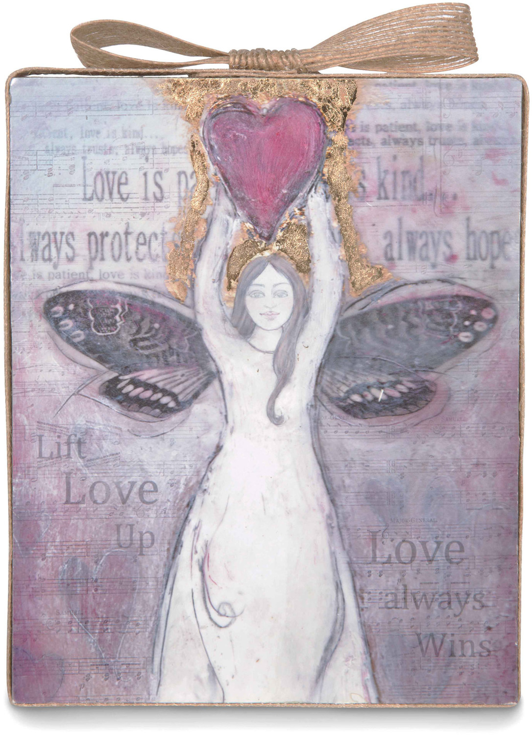 Love by Sherry Cook Studio - Love - 6.75" Angel Sheet Music Plaque