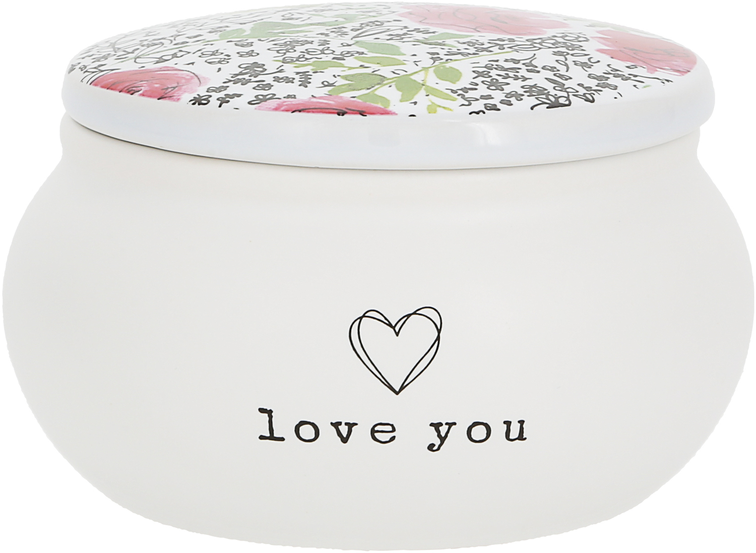 Love You by You Make Me Smile -ALW - Love You - 3.5" Ceramic Keepsake Box