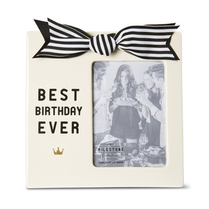 Best Birthday Ever by The Milestone Collection - 7" x 7" Frame (Holds 3.5" x 5" Photo)