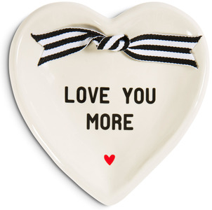 Love You More by The Milestone Collection - 4.5" x 4.5" Heart-Shaped Keepsake Dish