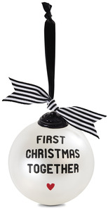 First Christmas Together by The Milestone Collection - 4" Glass Ornament