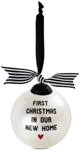 New Home by The Milestone Collection - 4" Glass Ornament