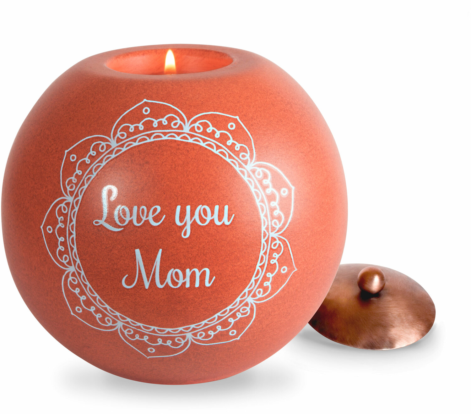 Mom by Cinnamon Swirl - Mom - 5" Round Candle Holder