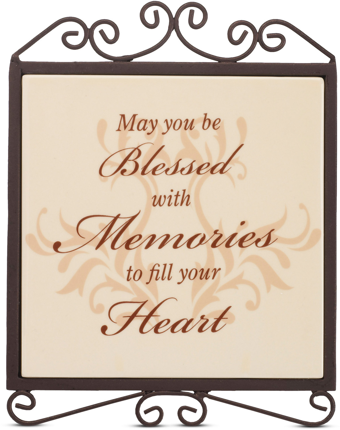 Blessed with Memories by Simply Stated - Blessed with Memories - 5" x 6.5" Plaque with Metal Scroll