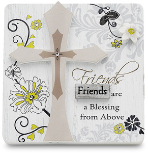 Friends by Mark My Words - 3" x 3" Self-Standing Plaque