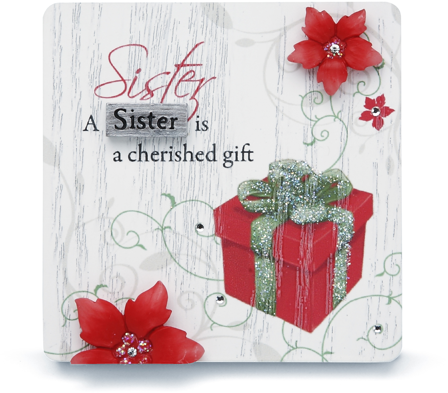 Sister by Mark My Words - Sister - 3" x 3" Self-Standing Plaque