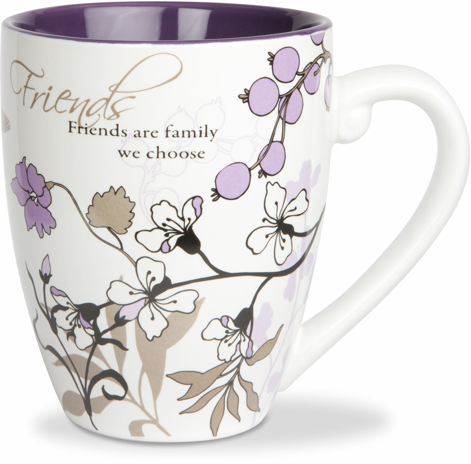 Friends by Mark My Words - <em>Friends</em> - Large Floral Coffee/Tea Mug, 20 oz -
