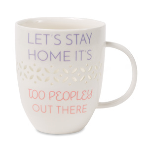 Too Peopley by My Kinda Girl - 24 oz Pierced Porcelain Cup