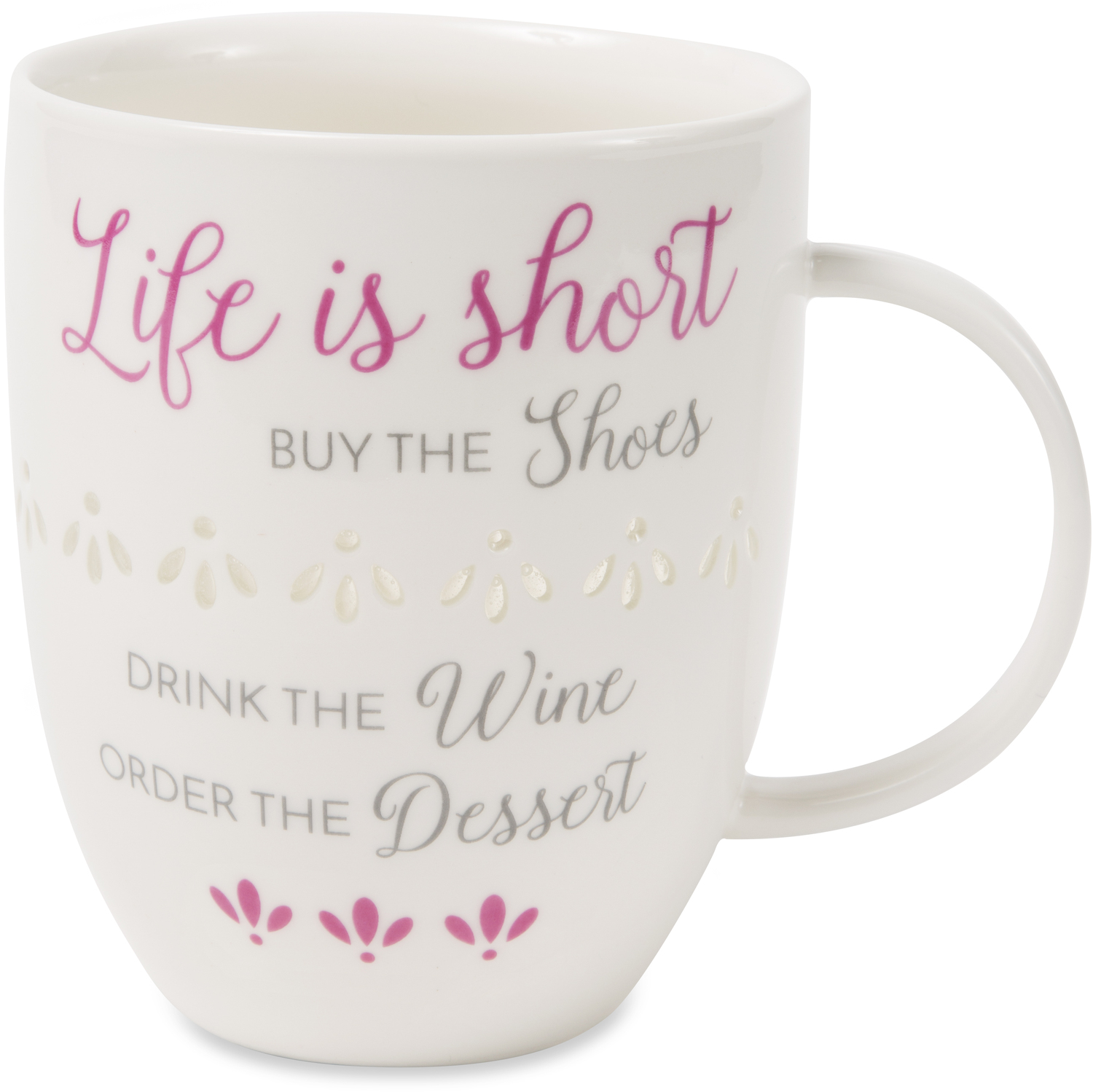 Life is Short by My Kinda Girl - Life is Short - 24 oz Pierced Porcelain Cup