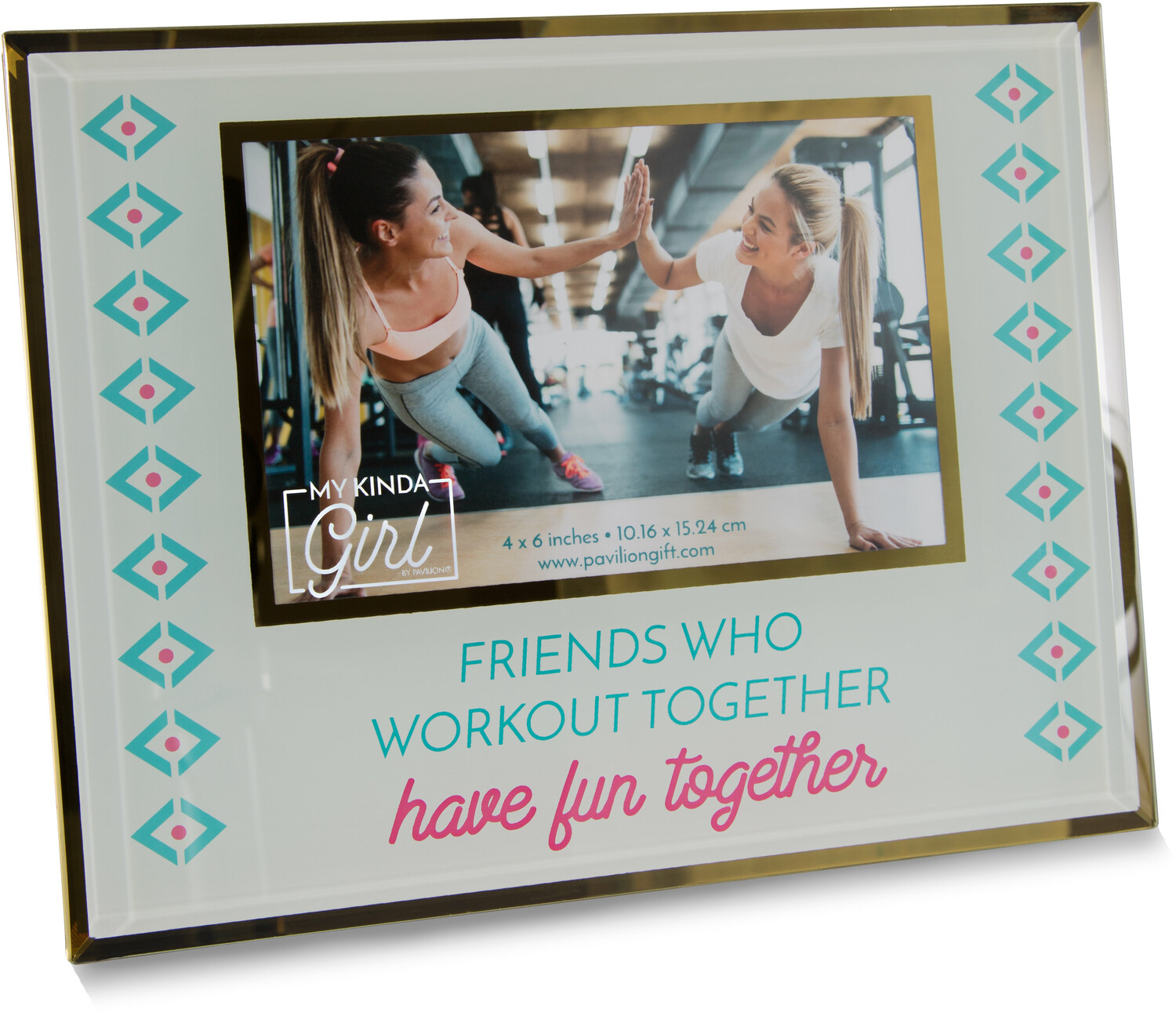 Friends Who Workout by My Kinda Girl - Friends Who Workout - 9.25" x 7.25" Frame (Holds 6" x 4" Photo)