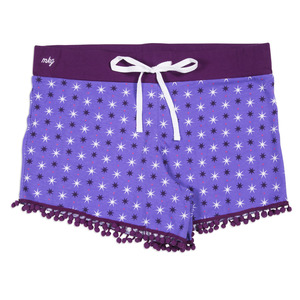 Party Girl by My Kinda Girl - S Purple Ladies Lounge Shorts