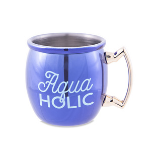 Aquaholic by My Kinda Girl - 2 oz Stainless Steel Moscow Mule Shot