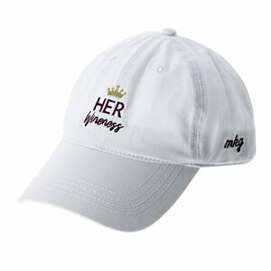 Her Wineness by My Kinda Girl - White Adjustable Hat