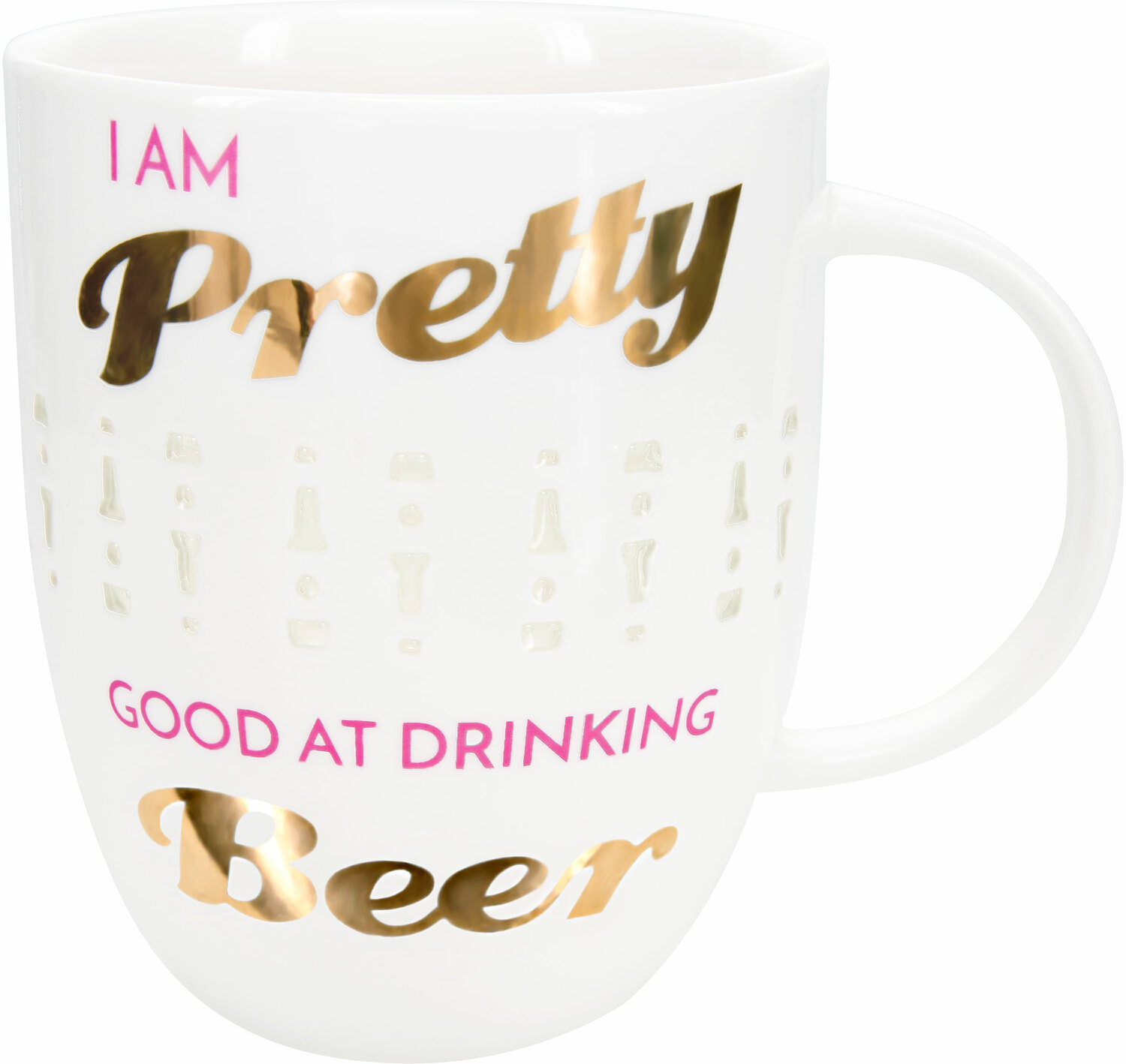 I'm Pretty  by My Kinda Girl - I'm Pretty  - 24 oz Pierced Porcelain Cup