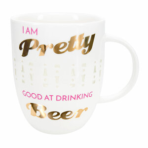 I'm Pretty  by My Kinda Girl - 24 oz Pierced Porcelain Cup