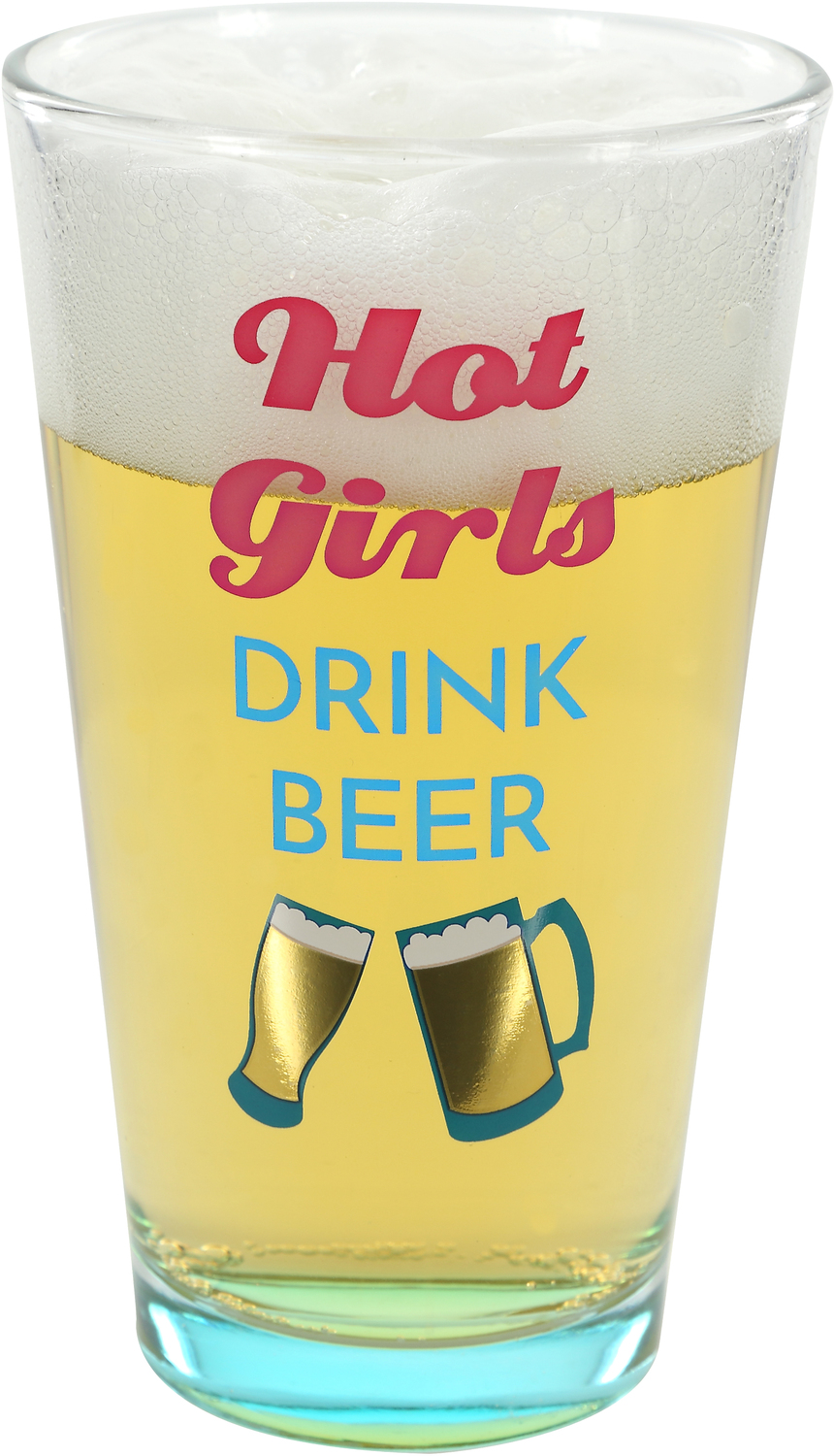 Hot Girls by My Kinda Girl - Hot Girls - 16 oz Pint Glass Tumbler