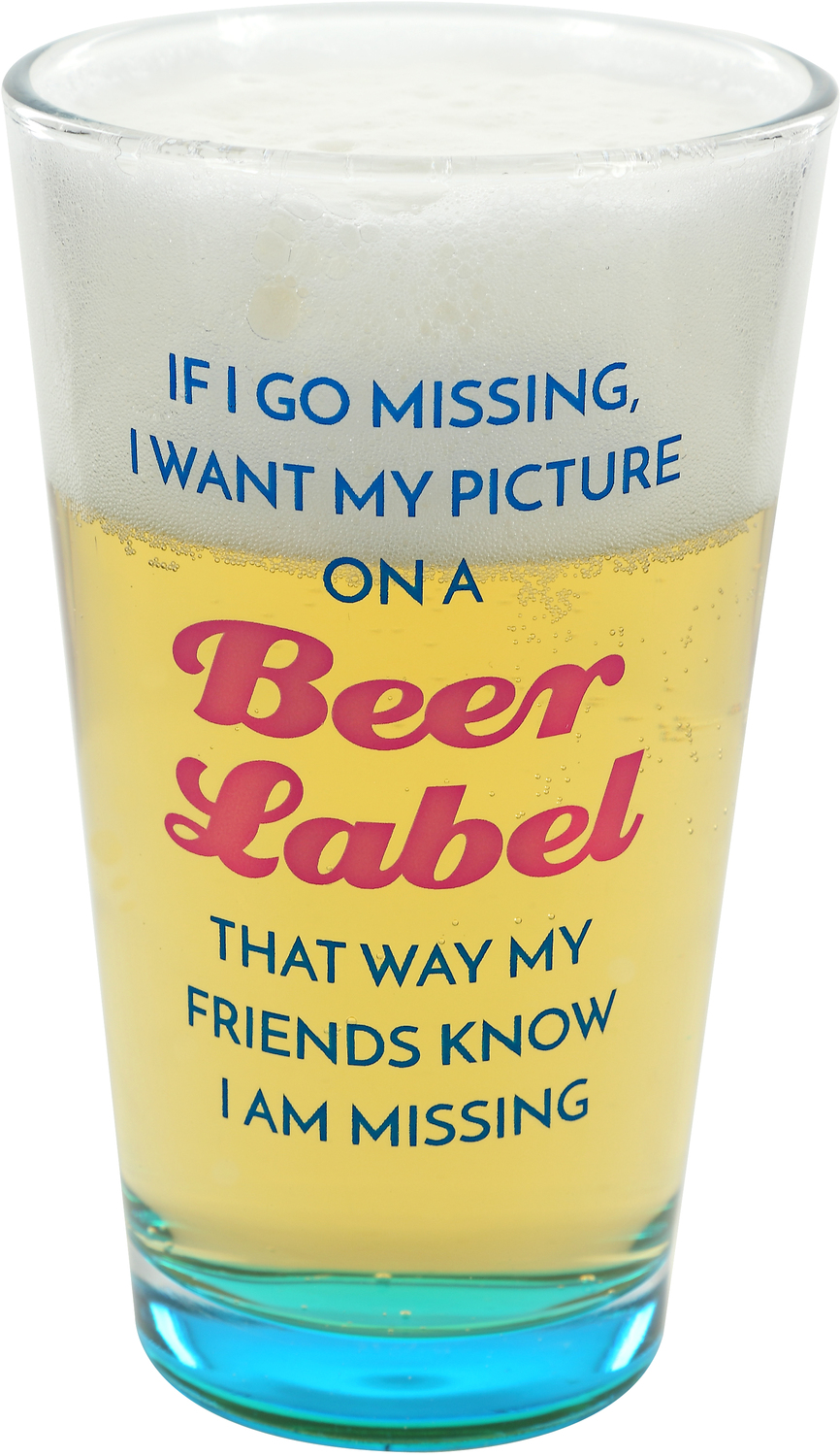 Beer Label by My Kinda Girl - Beer Label - 16 oz Pint Glass Tumbler