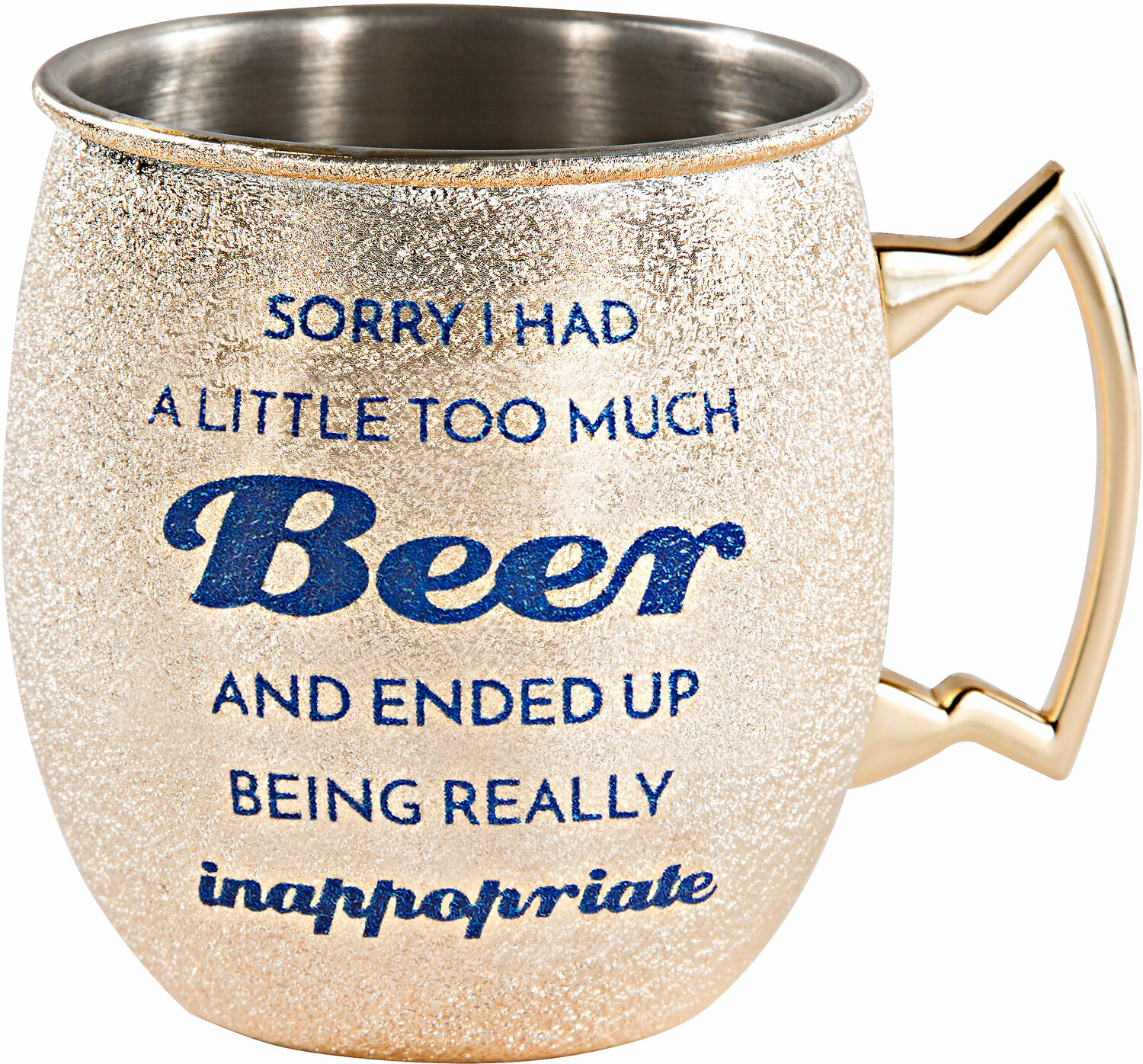 Too Much Beer by My Kinda Girl - Too Much Beer - 20 oz Stainless Steel Moscow Mule