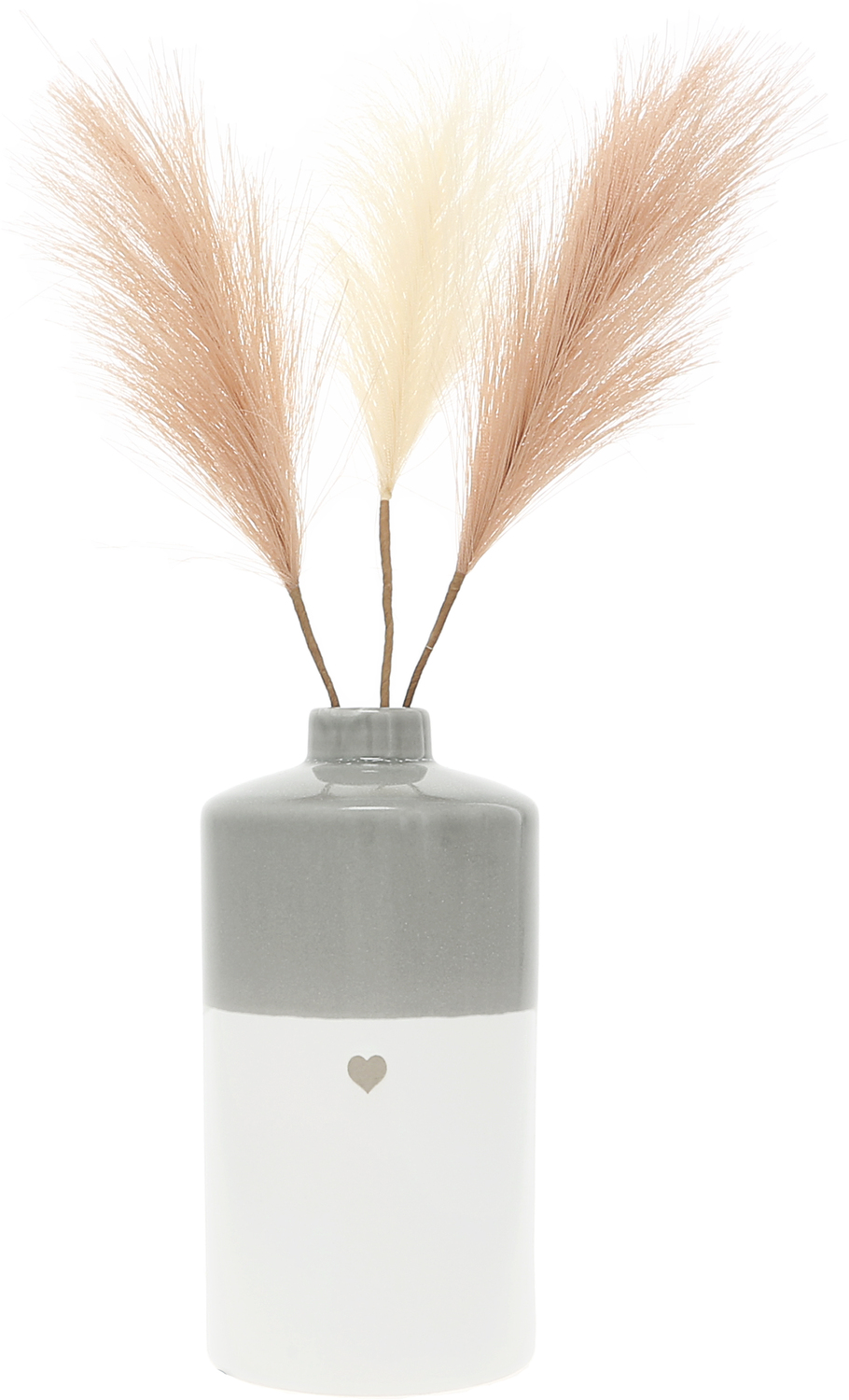 Heart by Love You - Heart - 7" Vase with Pampas Grass