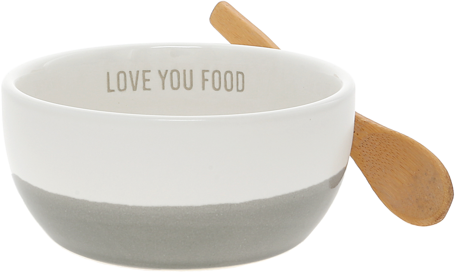 Love You Food by Love You - Love You Food - 4.5" Ceramic Bowl with Bamboo Spoon