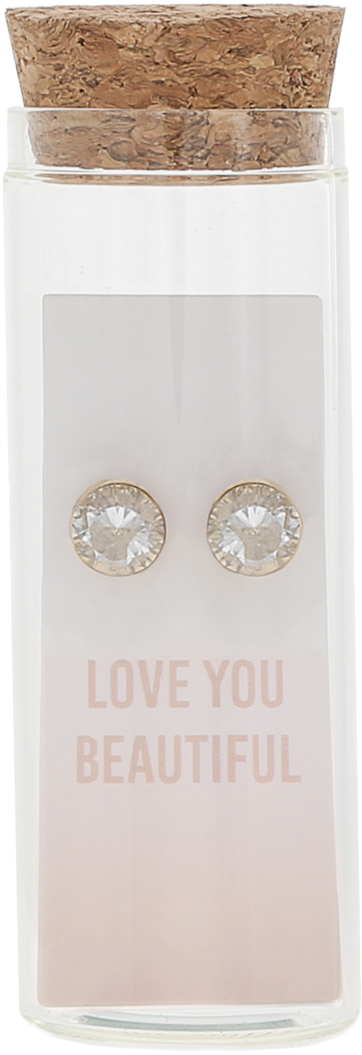Love You Beautiful by Love You - Love You Beautiful - 14K Gold Plated Earring in a Bottle