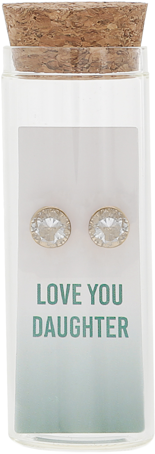 Love You Daughter by Love You - Love You Daughter - 14K Gold Plated Earring in a Bottle