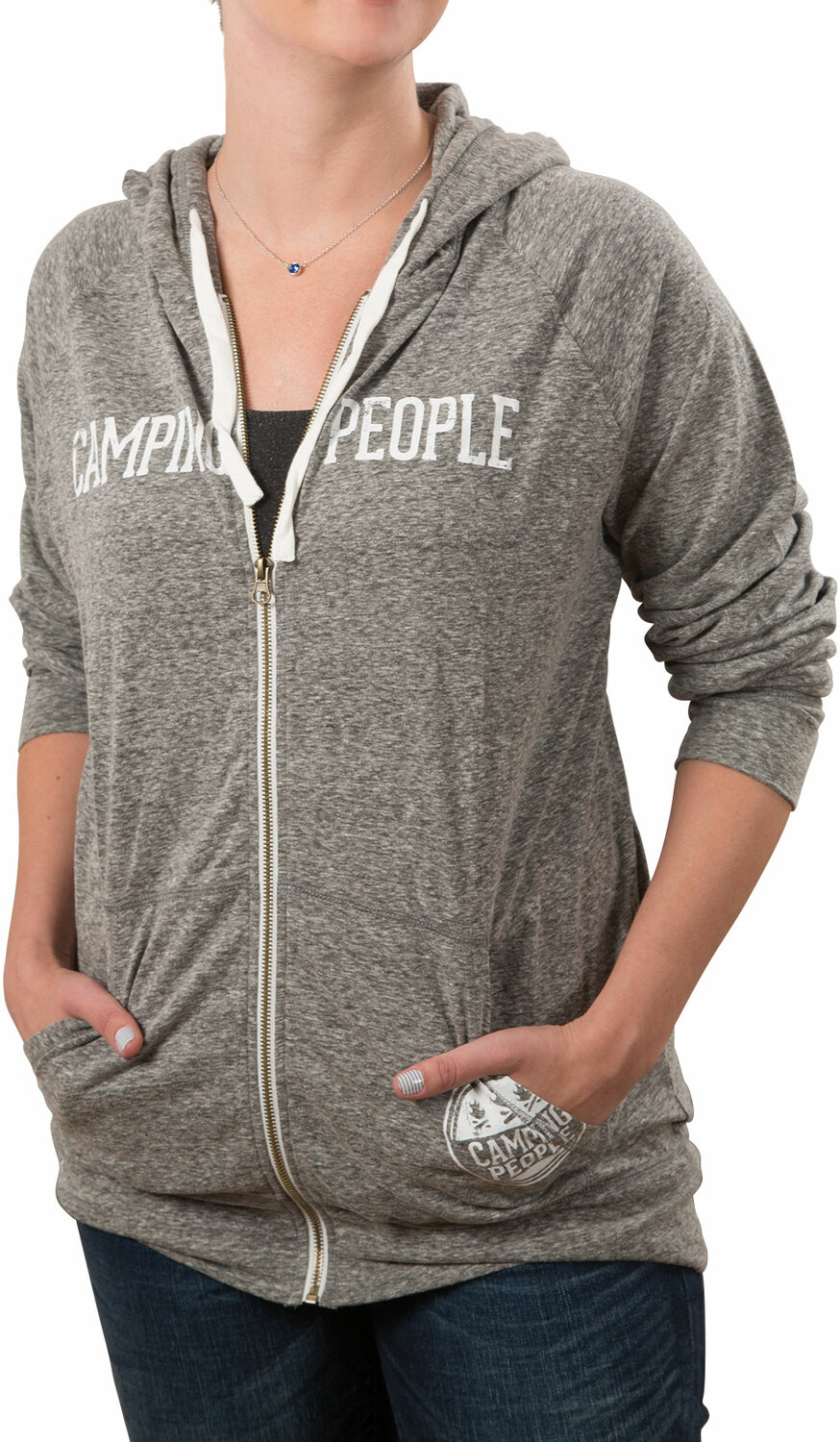 Camping People by We People - Camping People - Large Dark Gray Unisex Hooded  Sweatshirt