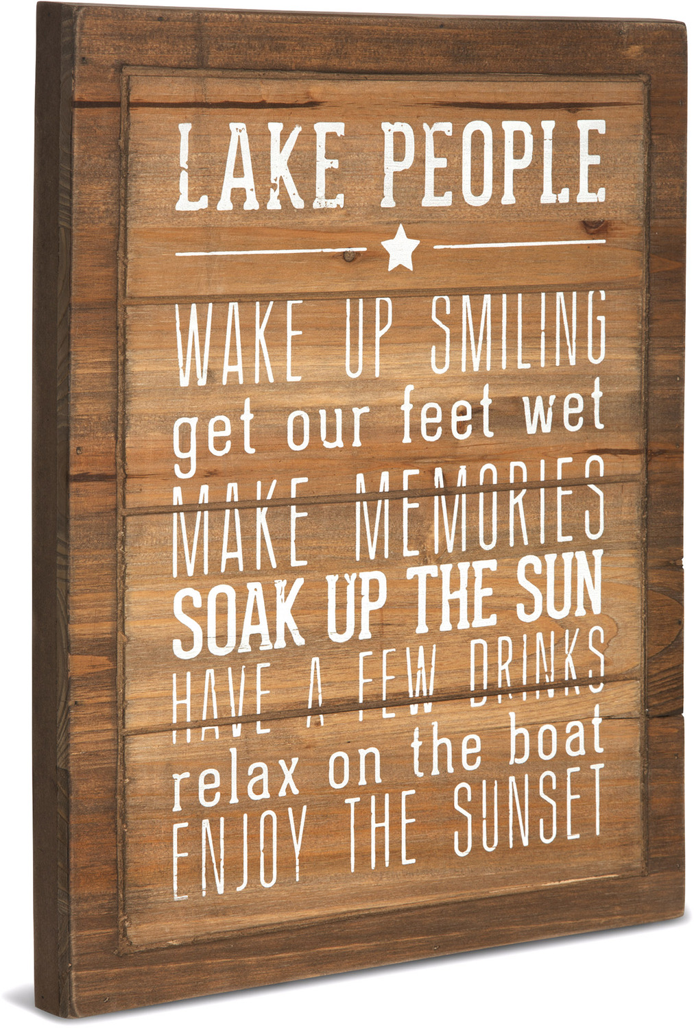 Lake  People Rules by We People - <em>Lake</em> - Wood Sign/Wall Art -