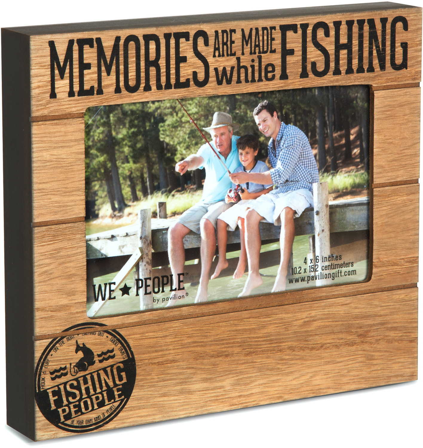 Fishing People by We People - Memories Are Made While Fishing 4x6 Fishing Picture Frame 
