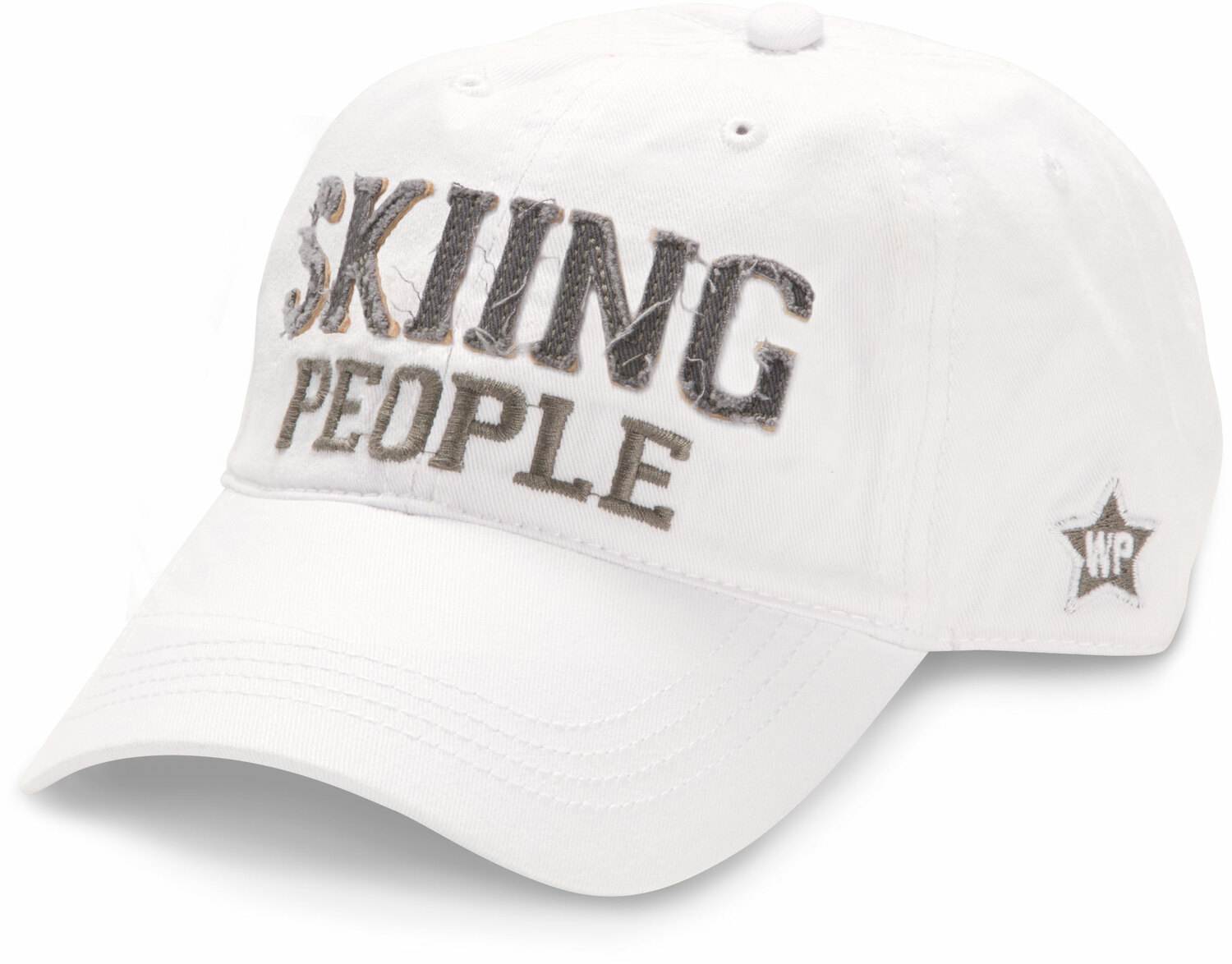 Skiing People by We People - Skiing People - White Adjustable Hat