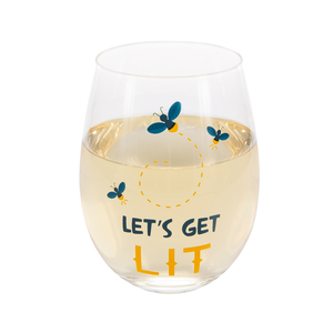 Get Lit by We People - 18 oz Stemless Wine Glass