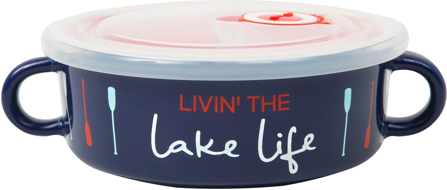 Lake Life by We People - Lake Life - 13.5 oz Double-Handled Soup Bowl with Lid